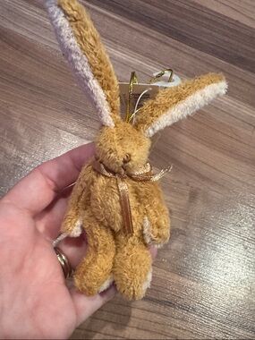 Vintage Pacific Craft 3" Stuffed Plush Jointed Brown Mini Bunny Ornament (NEW)